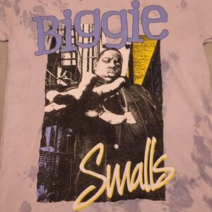 Brooklyn Mint Biggie Smalls T-Shirt Men Small Purple Tie Dye Graphic Hip Hop Tee